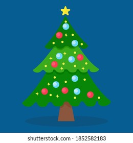 Christmas tree. isolated on background. vector illustration