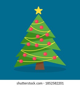 Christmas tree. isolated on background. vector illustration