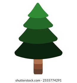 Christmas tree isolated on transparent background, Xmas decorations, Happy New Year, PNG vector illustration.