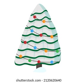 Christmas tree isolated on white background