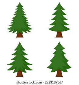 Weihnachtsbaum einzeln auf weißem Hintergrund