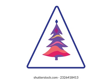 christmas tree isolated on white background