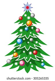 Christmas tree isolated on a white background
