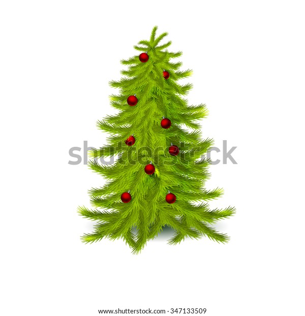 Download Christmas Tree Isolated Christmas Ornaments Vector Stock Vector Royalty Free 347133509 PSD Mockup Templates