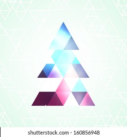 Christmas tree isolated , vector illustration