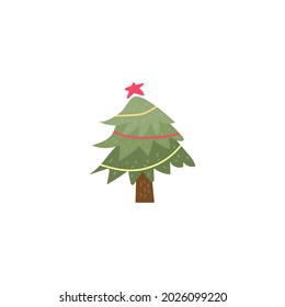 christmas tree isolated vector illustration