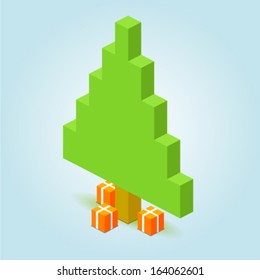 Christmas tree. Isometric
