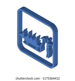 Christmas tree isometric left top view 3D icon