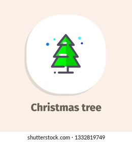 Christmas tree isometric vector illustrations icons for web and mobile applications