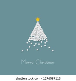 Christmas Tree Layout/Design Cover. Modern and Abstract Background. Stock Vector Illustration. Minimalist Creative Design Concept.