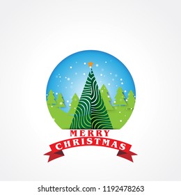 Christmas Tree Layout/Design Cover. Modern and Abstract Background. Stock Vector Illustration. Minimalist Creative Design Concept.