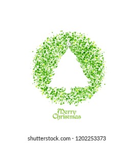 Christmas Tree Layout/Design Cover. Modern and Abstract Background. Stock Vector Illustration. Minimalist Creative Design Concept.