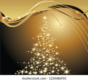 Christmas tree from light background
