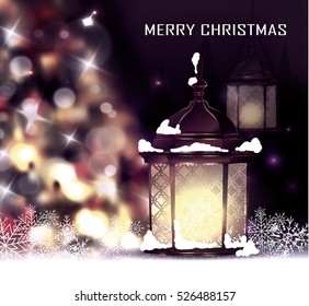 Christmas tree light background