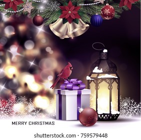 Christmas tree light background