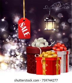 Christmas tree light background