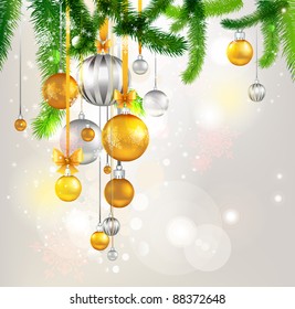 Christmas tree light background. Eps 10