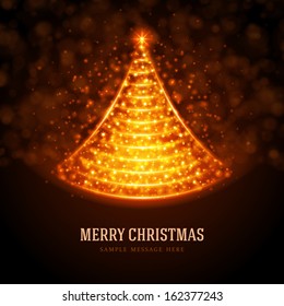 Christmas tree from light background. Vector illustration Eps 10. Greeting card or invitation. Christmas tree from light background. Vector illustration Eps 10. Greeting card or invitation.