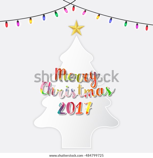 Download Christmas Tree Light Flat Design Illustration Stock Vector Royalty Free 484799725 Yellowimages Mockups