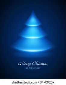 Christmas tree from light vector background. Eps 10.