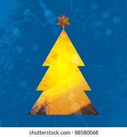 Christmas tree from light vector background. Eps 10.