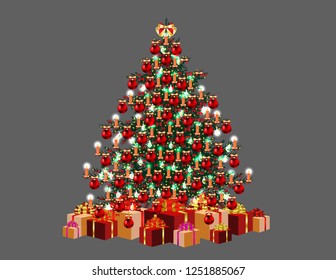 Christmas tree with lights