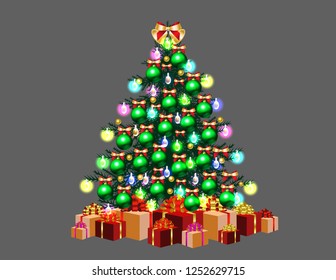 Christmas tree with lights