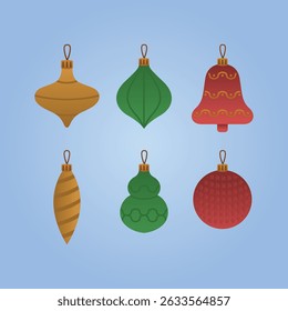 Christmas tree lights cartoon set by tulangbercabang studio