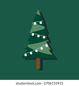 Un árbol de Navidad con luces