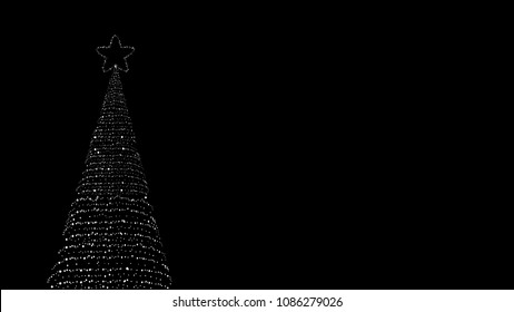 Christmas tree lights on the top.