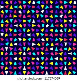 Christmas tree lights pattern. Vector illustration