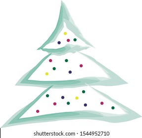 Christmas tree with lights. Christmas tree with tip lights