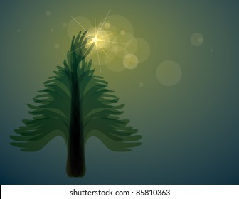 Christmas tree like hands / Hand holding a star