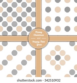 christmas tree in line art and pattern, different stile, for postcard, poster, gifts