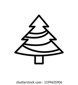 Christmas tree line icon