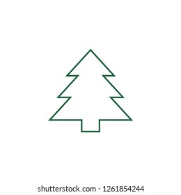 Christmas tree line icon
