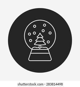 Christmas tree line icon