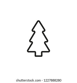 Christmas tree line icon. Coniferous tree, forest, park. Conservation concept. Vector illustration can be used for topics like Christmas