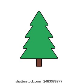 Icono de línea de árbol de Navidad. Sencillo. Iconos de estilo de contorno moderno. Vector sobre un fondo blanco.