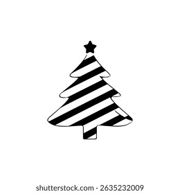 Christmas tree line icon. Simple. Modern outline style icons. vector on a white background.
