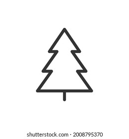 Christmas tree line icon. Web symbol for web and apps. Sign design in outline style. Christmas tree stroke object.