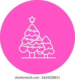 Árbol de Navidad Línea Vector Icon Design