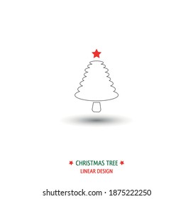 Christmas tree in a linear style.