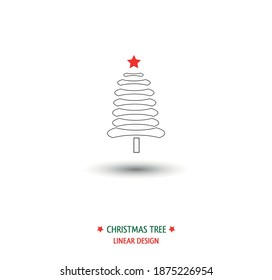 Christmas tree in a linear style.