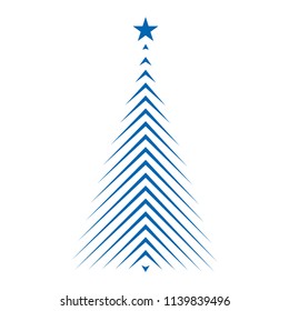 Christmas tree of lines star
