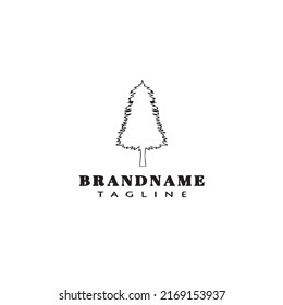 christmas tree logo cartoon icon design template unique modern isolated vector illustration