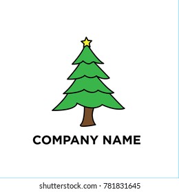 christmas tree logo design