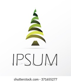 Christmas tree logo design- tree icon