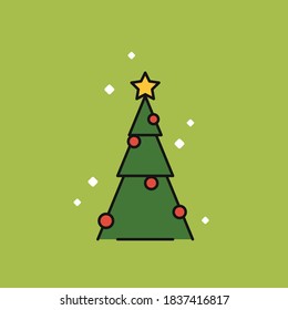 Christmas tree logo design. Christmas tree symbol.