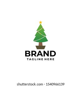 Christmas Tree Logo Design Vector